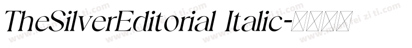TheSilverEditorial Italic字体转换